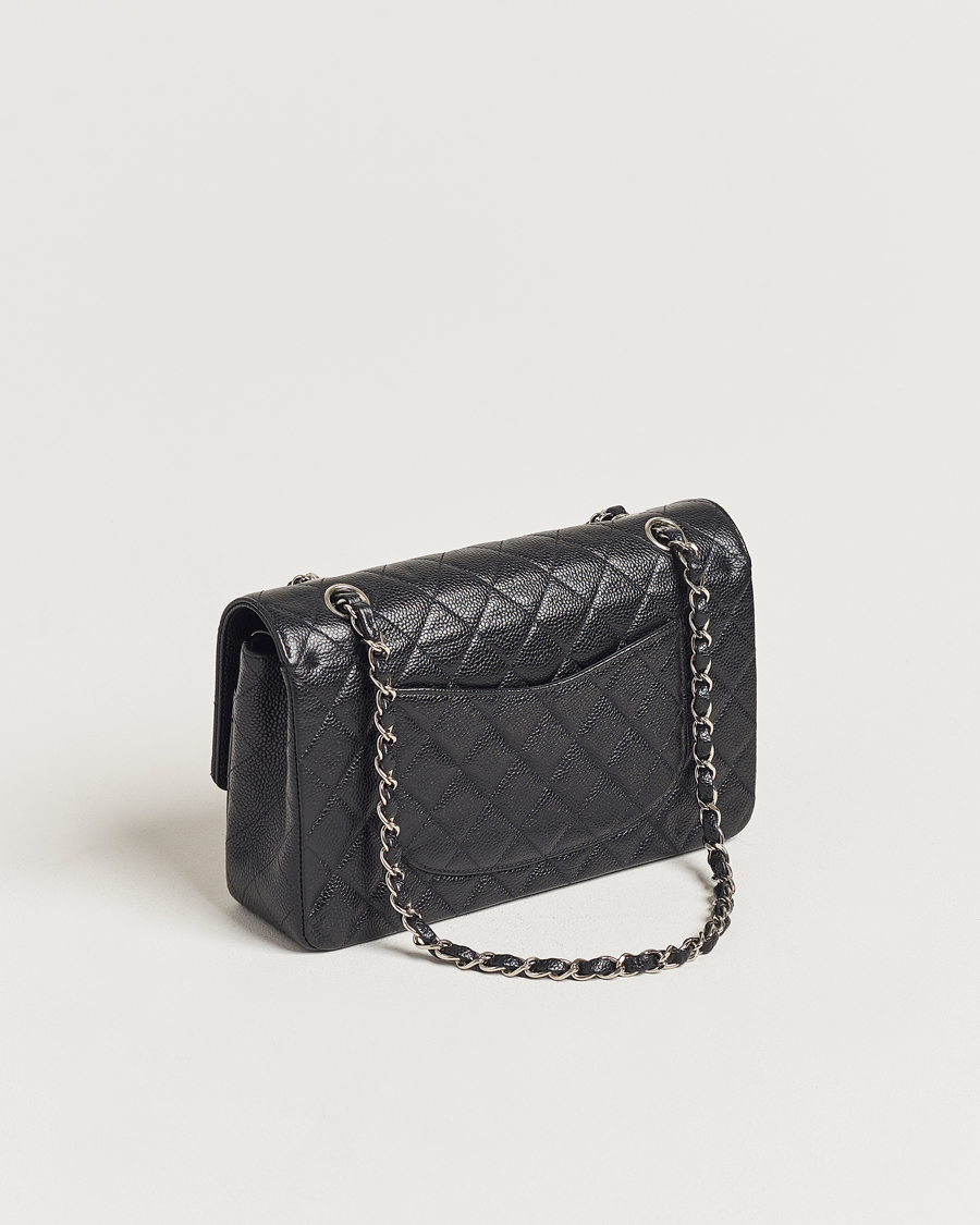 Hombres | Gifts for Her | Chanel Pre-Owned | Classic Medium Double Flap Bag Caviar Leather Black