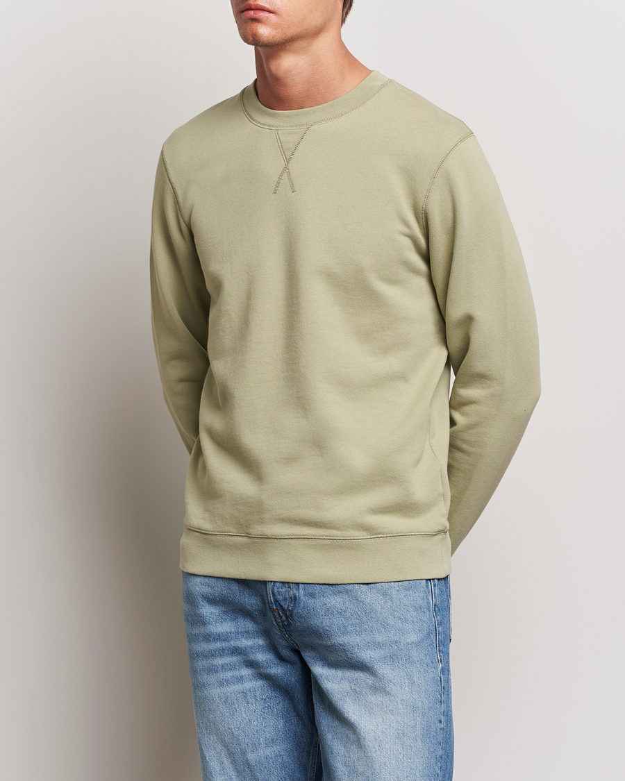 Hombres |  | Sunspel | Loopback Sweatshirt Pale Khaki