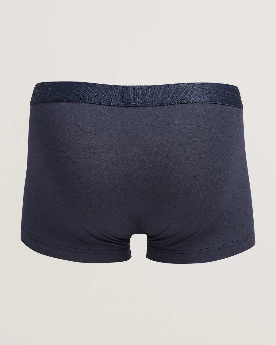 Hombres |  | Sunspel | 3-Pack Cotton Stretch Trunk Navy