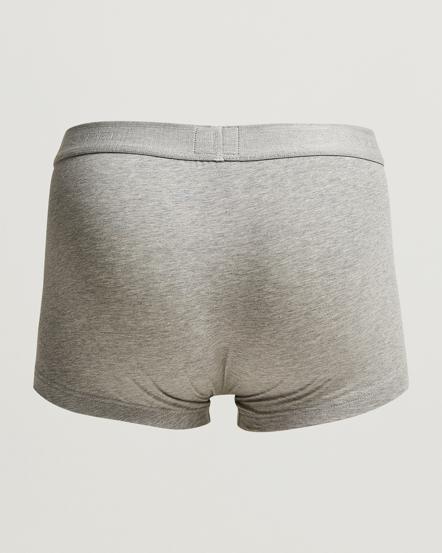 Hombres | Ropa interior y calcetines | Sunspel | 3-Pack Cotton Stretch Trunk Grey