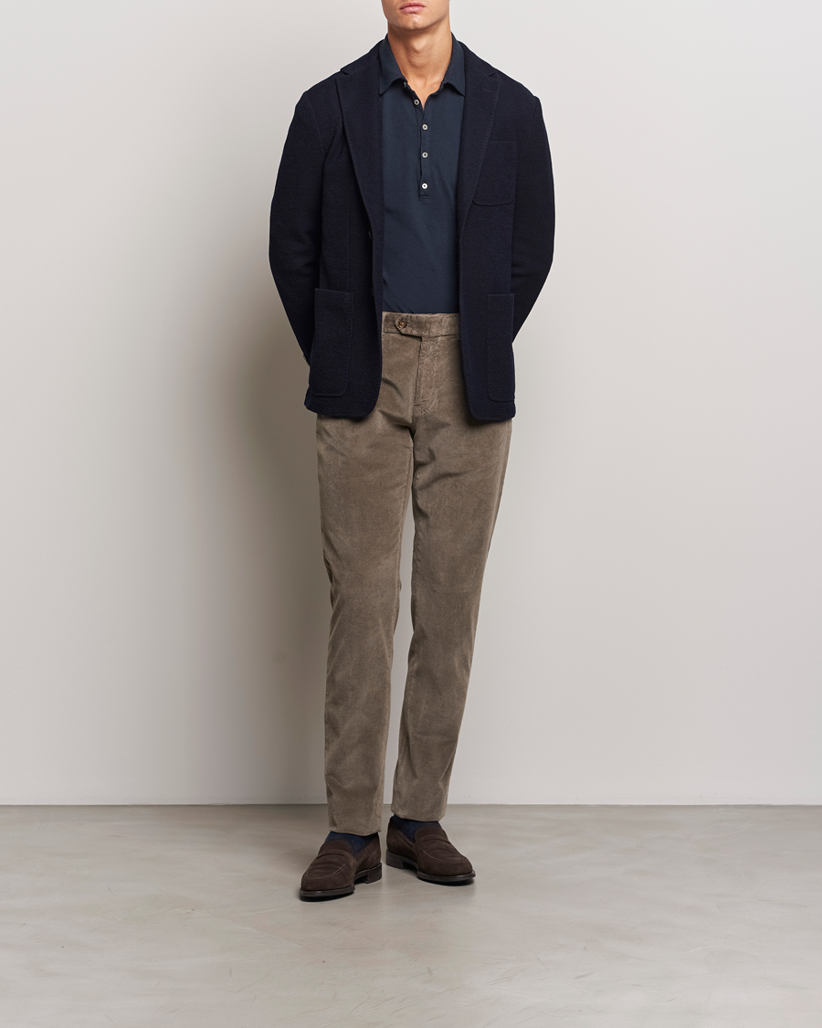 Hombres | Blazers | Canali | Structured Wool Jersey Blazer Navy