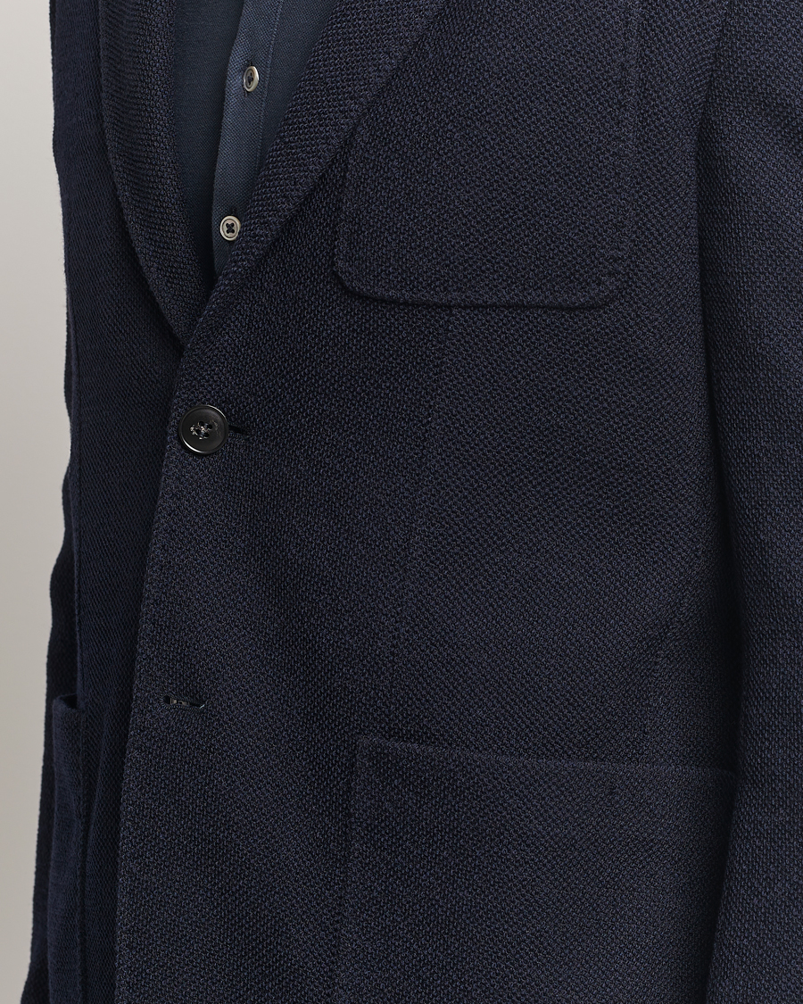 Hombres | Blazers | Canali | Structured Wool Jersey Blazer Navy