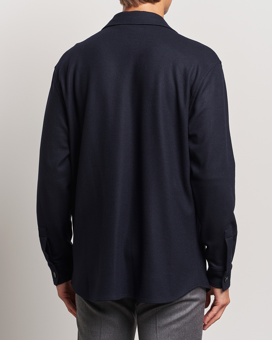 Hombres | Abrigos y chaquetas | Canali | Wool Shirt Jacket Navy