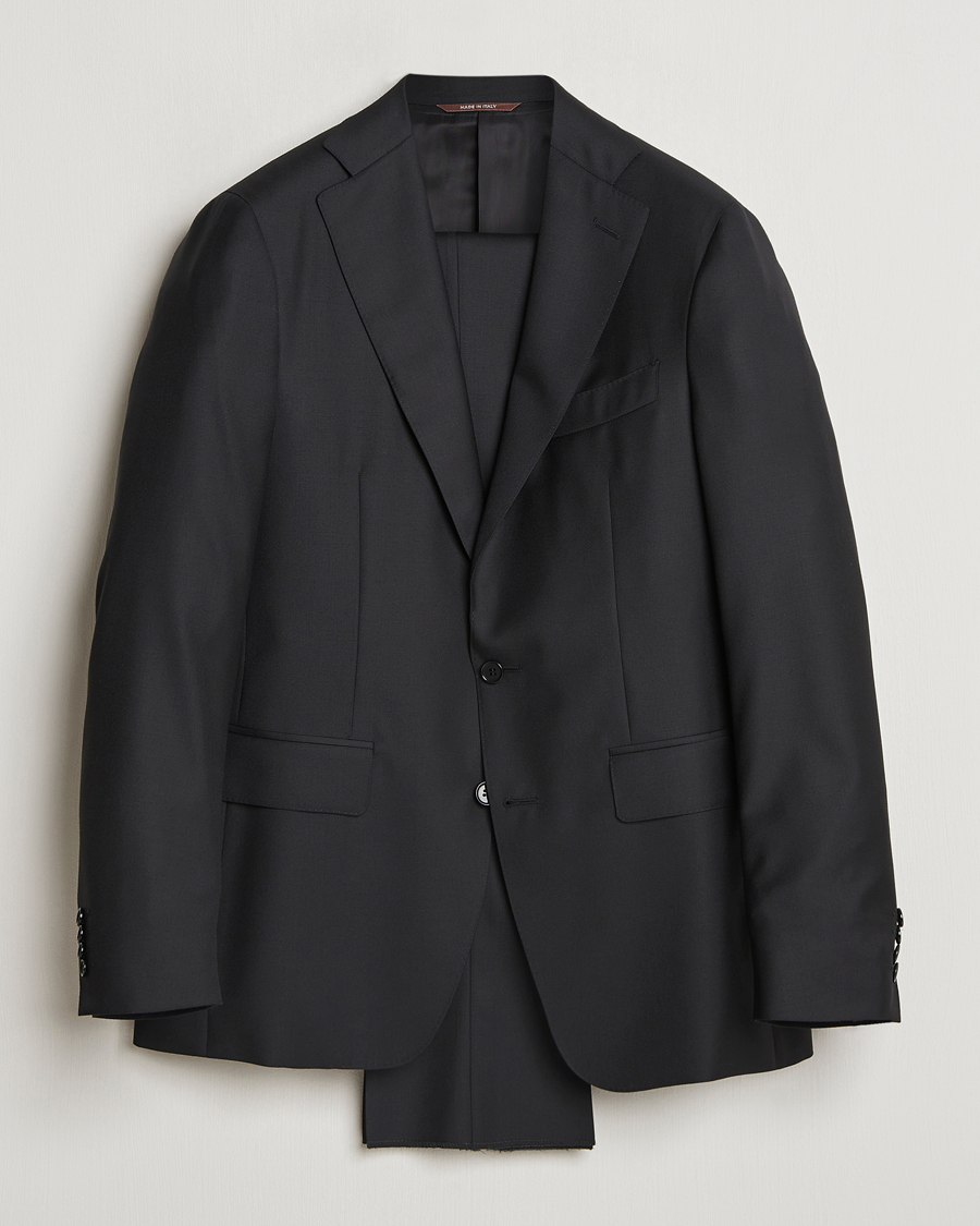 Hombres | Trajes | Canali | Super 130s Wool Capri Suit Black
