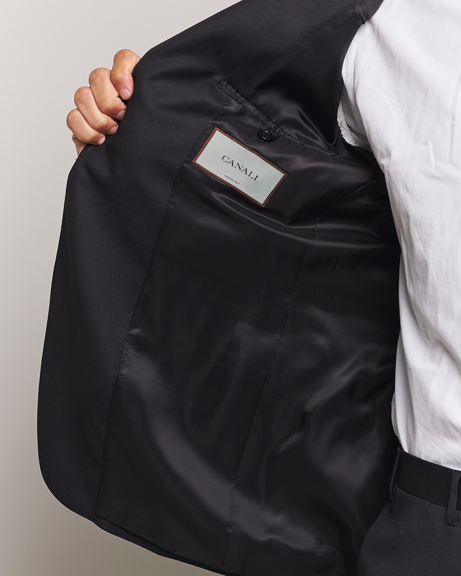 Hombres | Trajes | Canali | Super 130s Wool Capri Suit Black