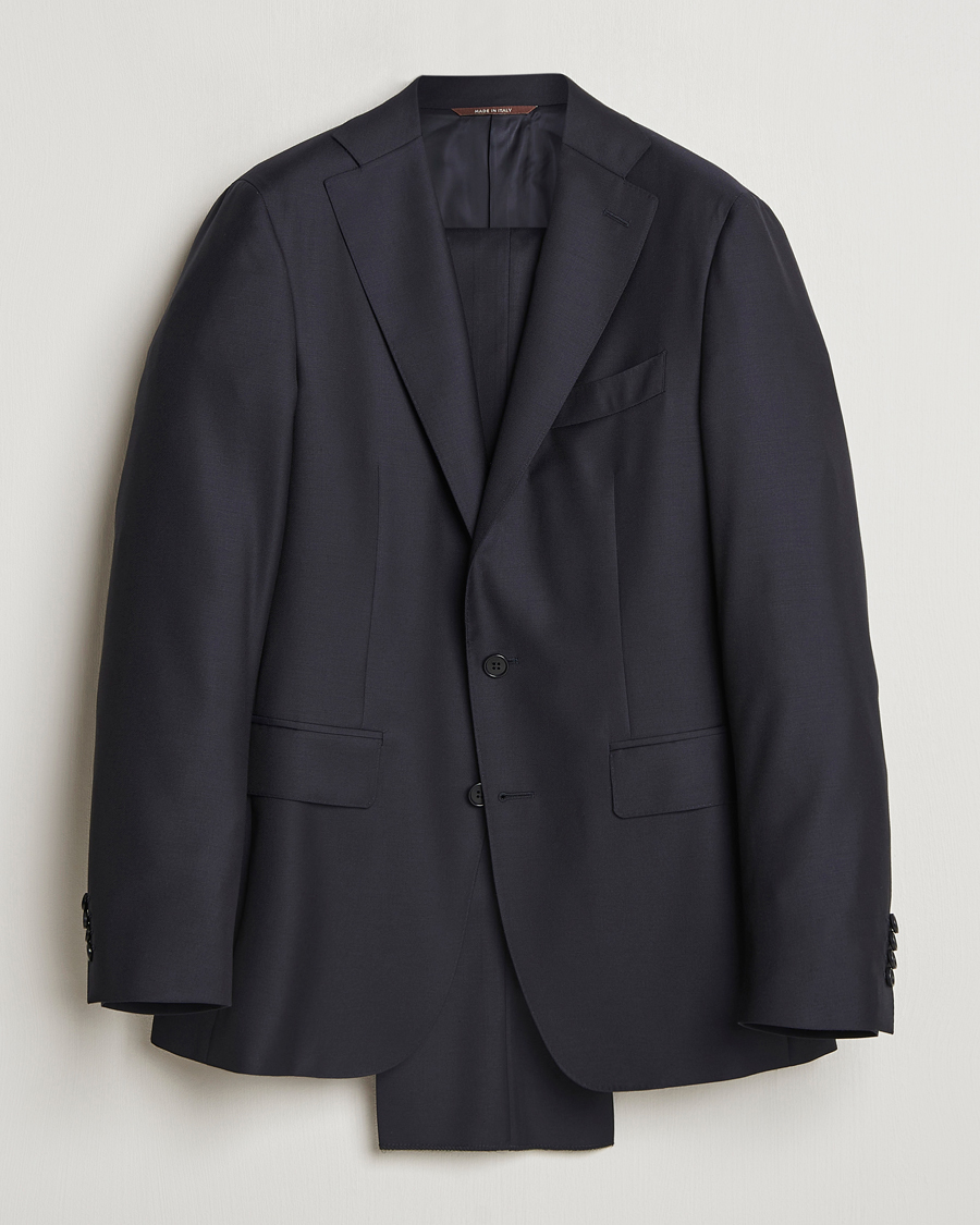 Hombres | Trajes | Canali | Super 130s Wool Capri Suit Navy