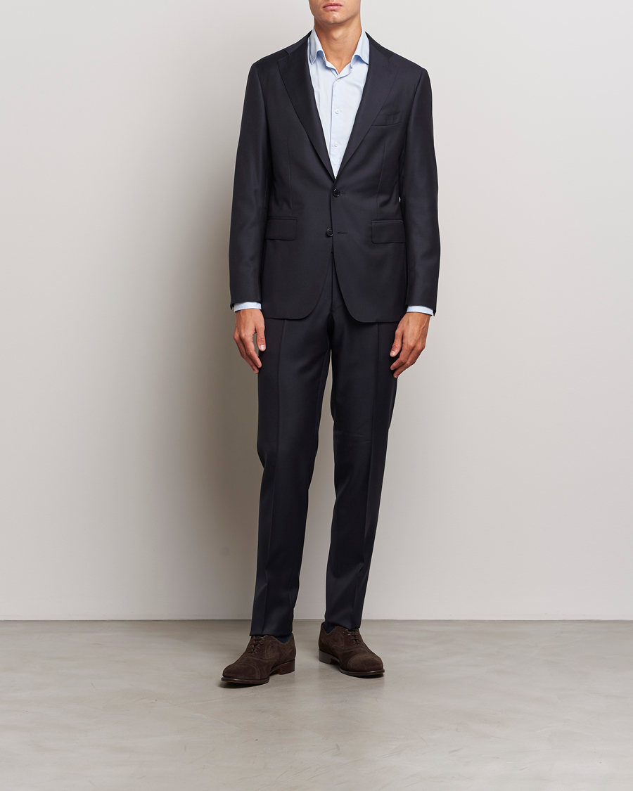 Hombres | Trajes | Canali | Super 130s Wool Capri Suit Navy