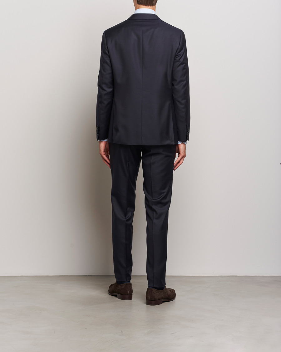 Hombres | Trajes | Canali | Super 130s Wool Capri Suit Navy