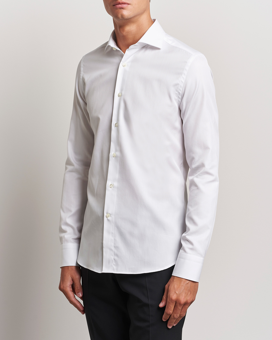 Hombres | Camisas | Canali | Slim Fit Cotton Shirt White