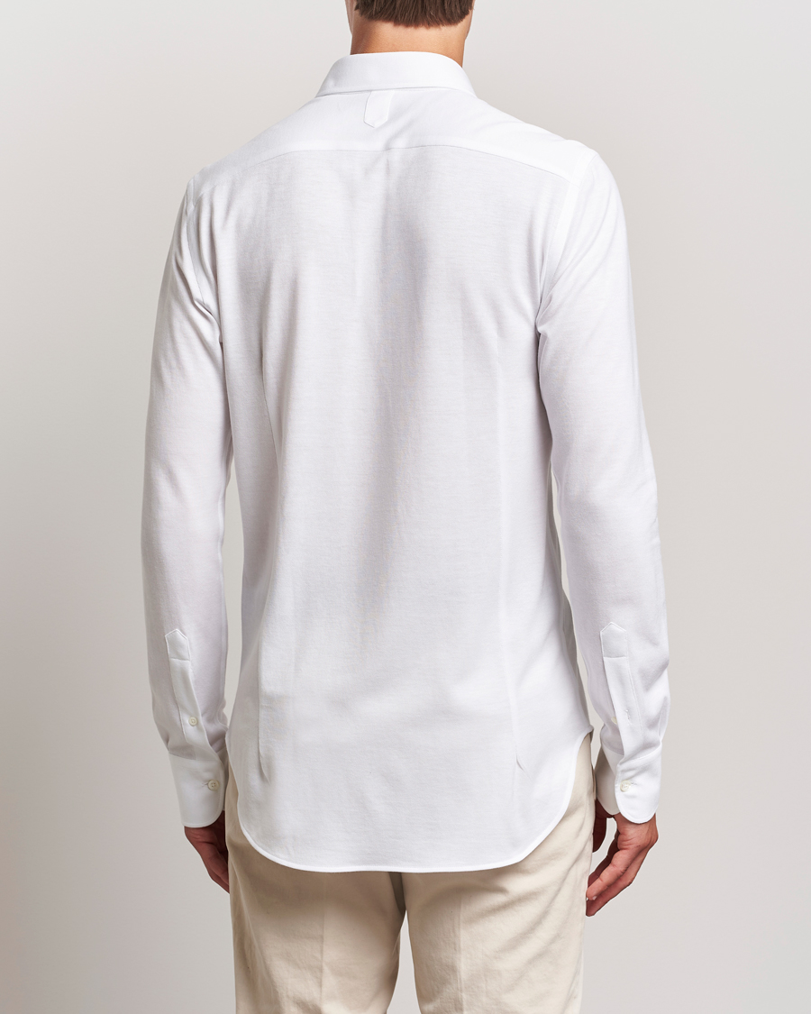 Hombres | Camisas | Canali | Slim Fit Stretch Piquet Shirt White