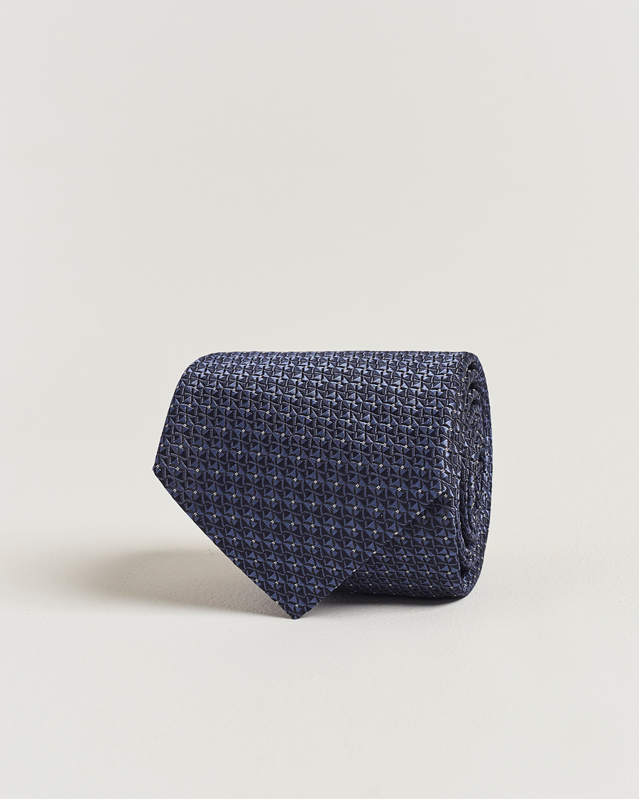 Hombres | Canali Jacquard Silk Tie Navy | Canali | Jacquard Silk Tie Navy