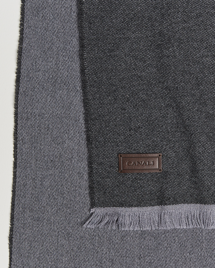 Hombres | Canali Wool/Cashmere Scarf Grey Melange | Canali | Wool/Cashmere Scarf Grey Melange