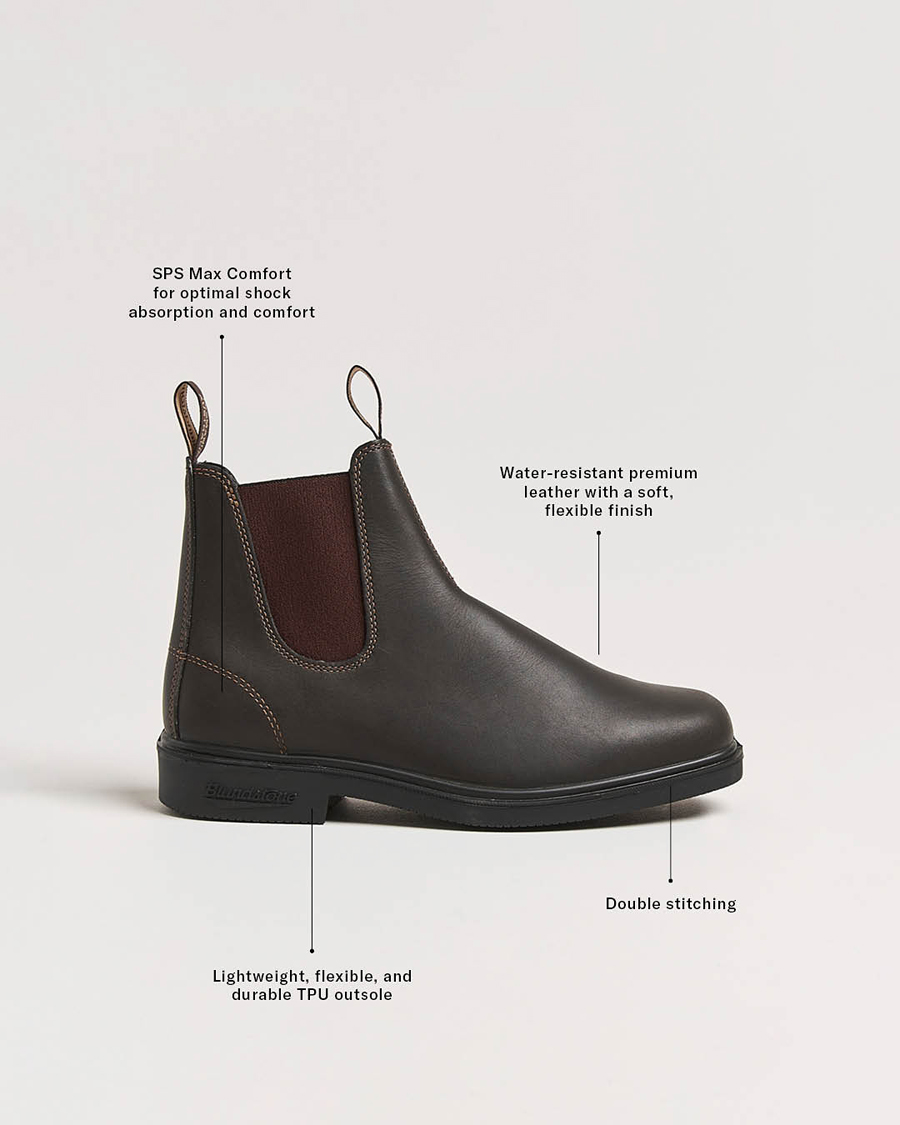 Hombres | Botas | Blundstone | 062 Dress Leather Chelsea Boot Stout Brown