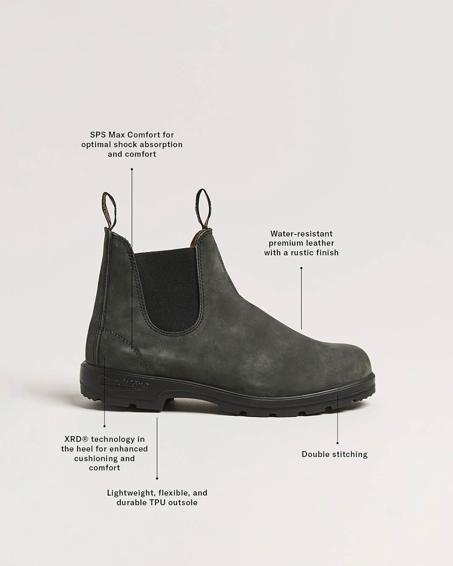 Hombres | Botas | Blundstone | 587 Original Leather Chelsea Boot Rustic Black
