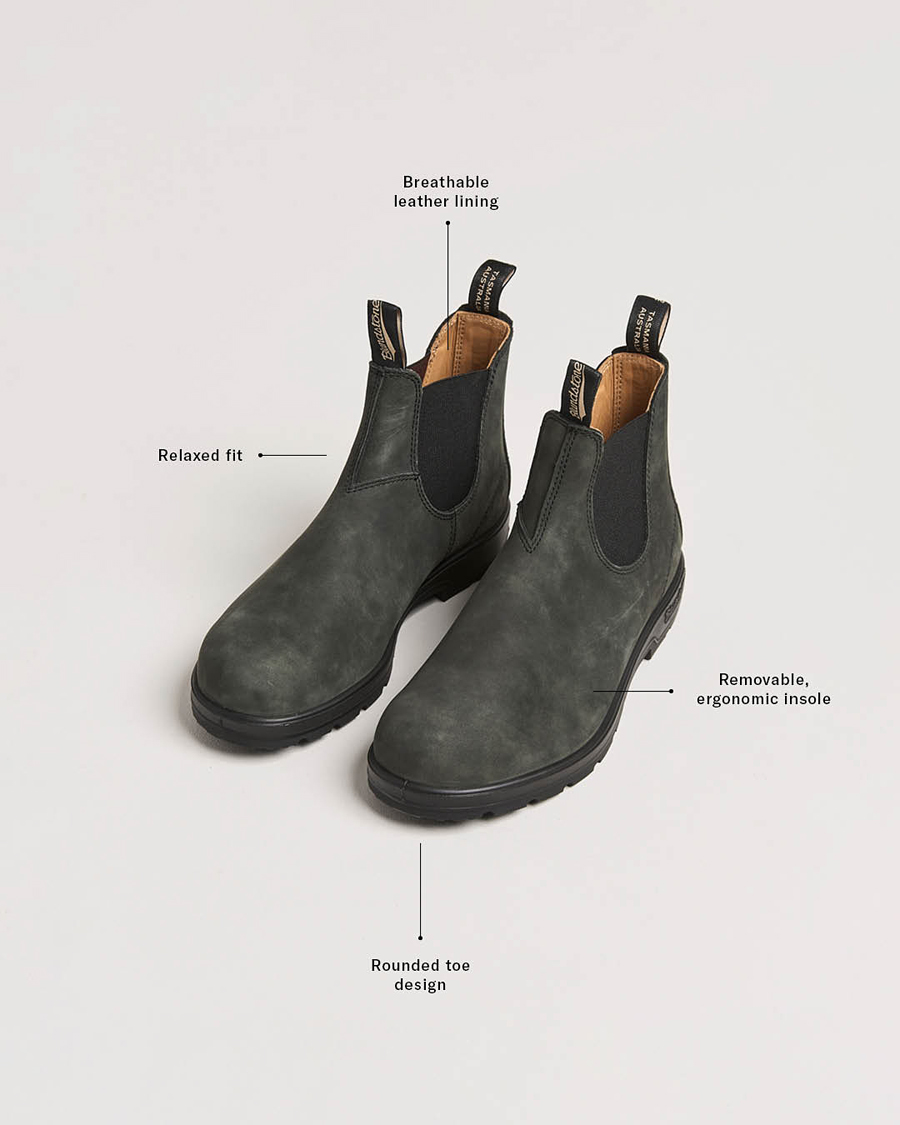 Hombres | Botas | Blundstone | 587 Original Leather Chelsea Boot Rustic Black