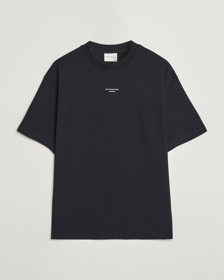 Hombres | Camisetas | Drôle de Monsieur | Classic Slogan T-Shirt Black