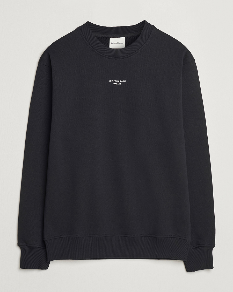 Hombres | Jerséis y prendas de punto | Drôle de Monsieur | Classic Slogan Sweatshirt Black