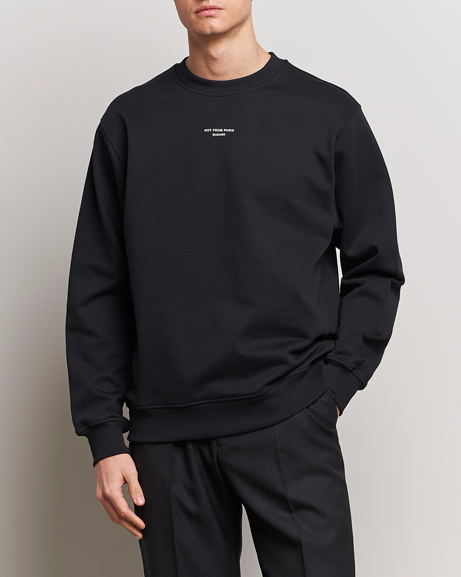 Hombres | Jerséis y prendas de punto | Drôle de Monsieur | Classic Slogan Sweatshirt Black