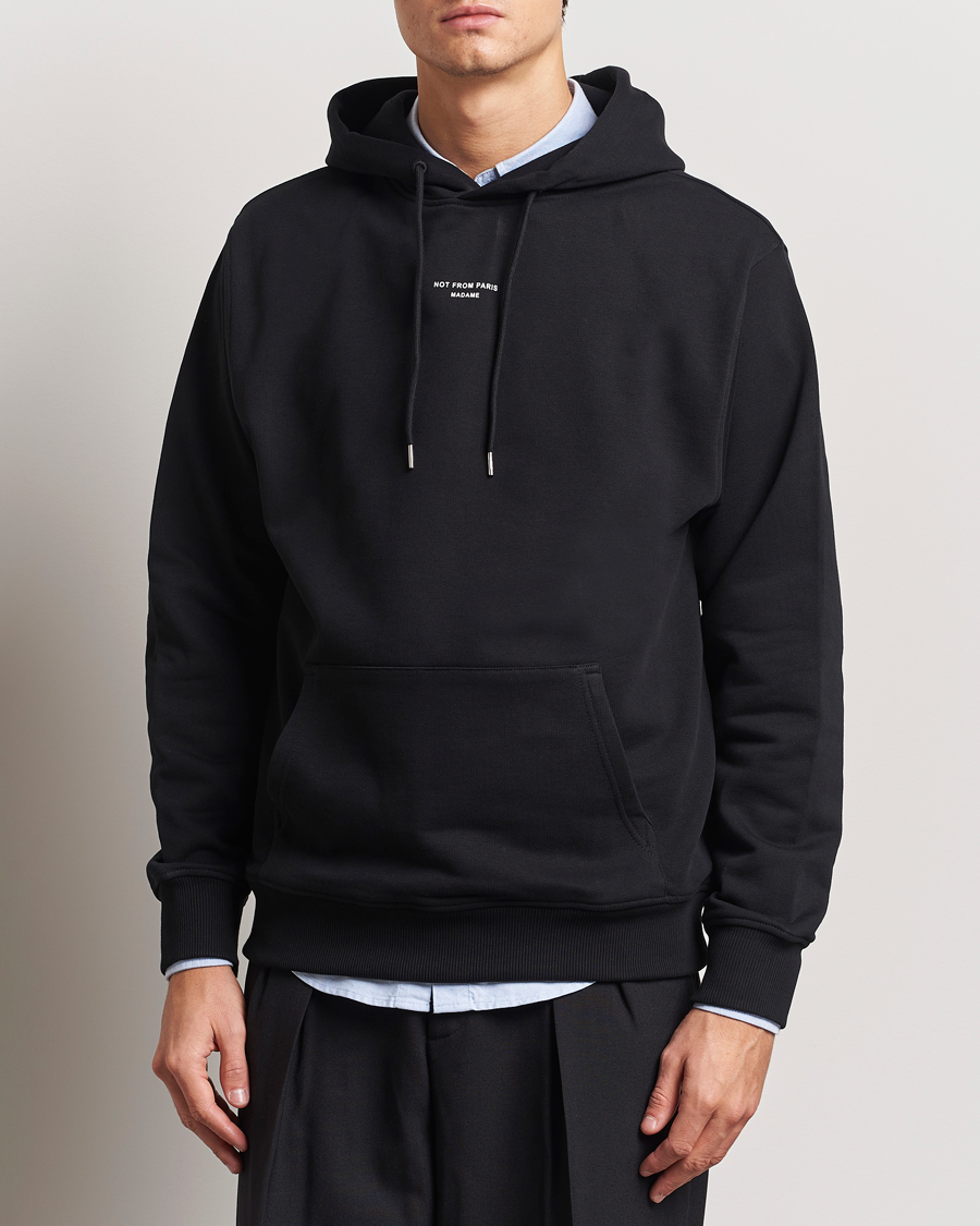 Hombres | Jerséis y prendas de punto | Drôle de Monsieur | Classic Slogan Hoodie Black