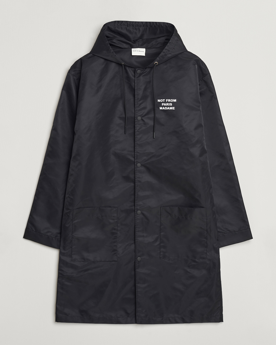 Hombres | Abrigos y chaquetas | Drôle de Monsieur | La Parka Slogan Coat Black