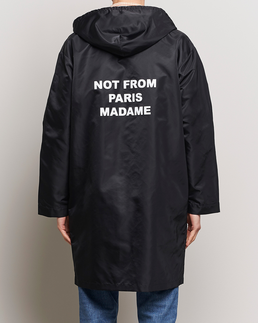 Hombres | Abrigos y chaquetas | Drôle de Monsieur | La Parka Slogan Coat Black