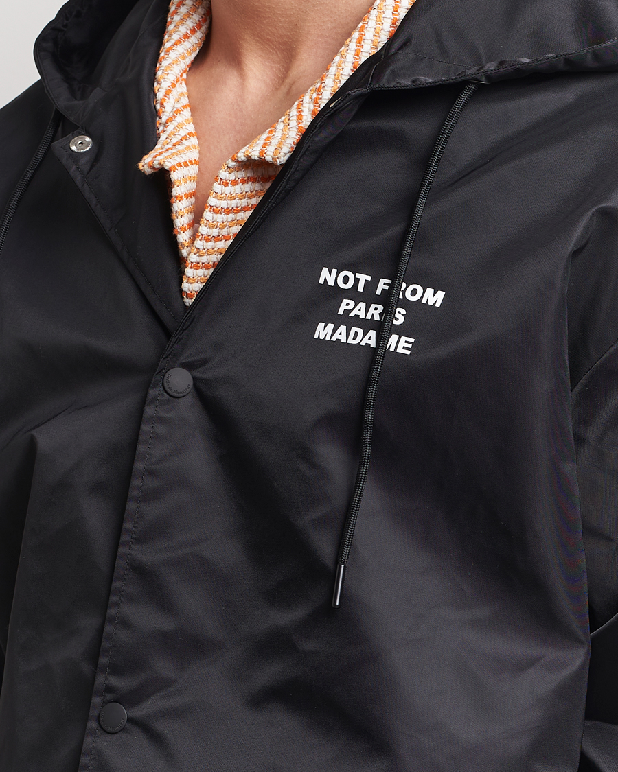 Hombres | Abrigos y chaquetas | Drôle de Monsieur | La Parka Slogan Coat Black