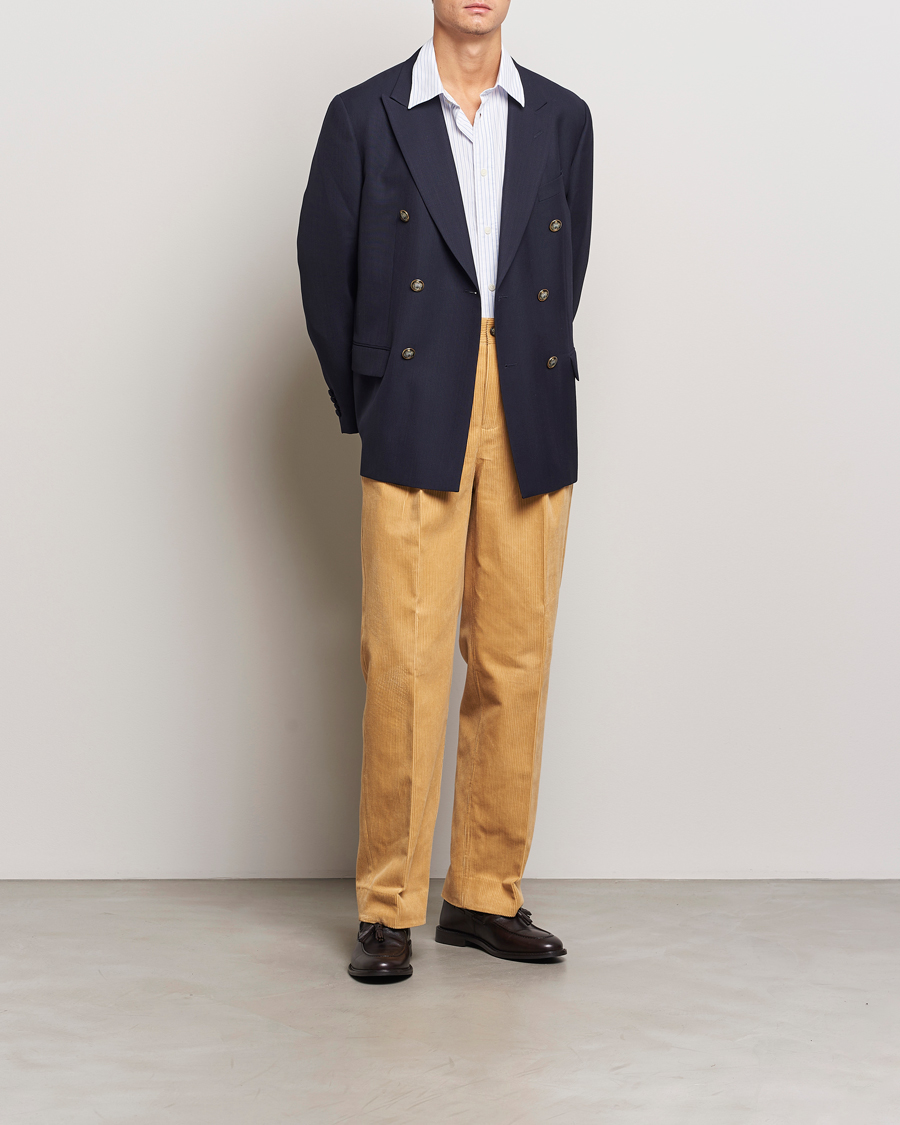 Hombres | Pantalones | GANT 240 Mulberry Street | Corduroy Pants Mustard Grain