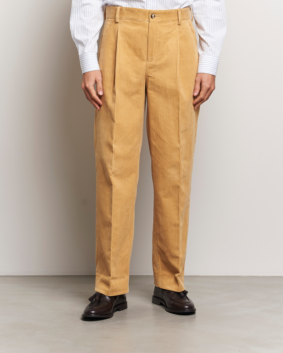Hombres | Pantalones | GANT 240 Mulberry Street | Corduroy Pants Mustard Grain