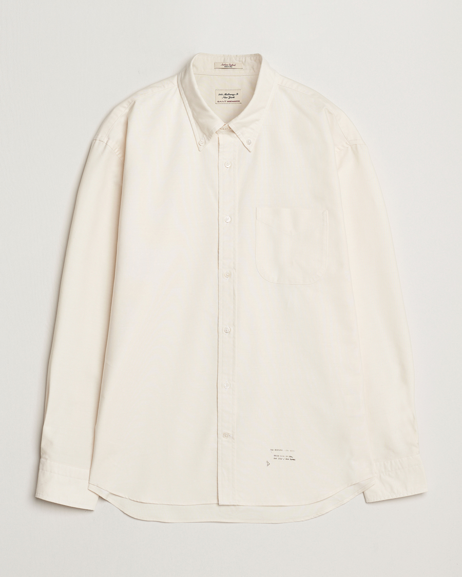 Hombres | Camisas | GANT 240 Mulberry Street | Regular Fit US Oxford Shirt Cream