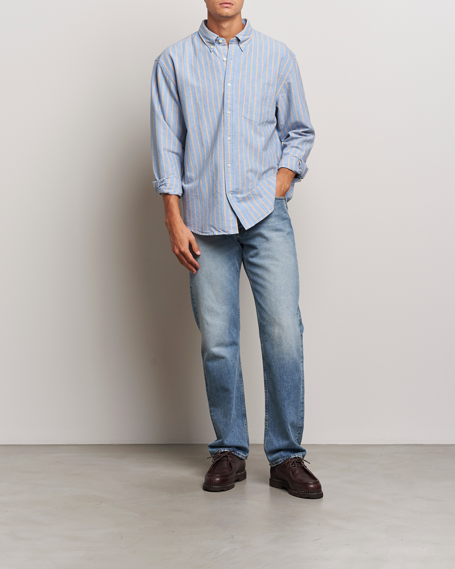 Hombres | Camisas | GANT 240 Mulberry Street | Regular Fit Archive Oxford Striped Shirt Vintage Blue