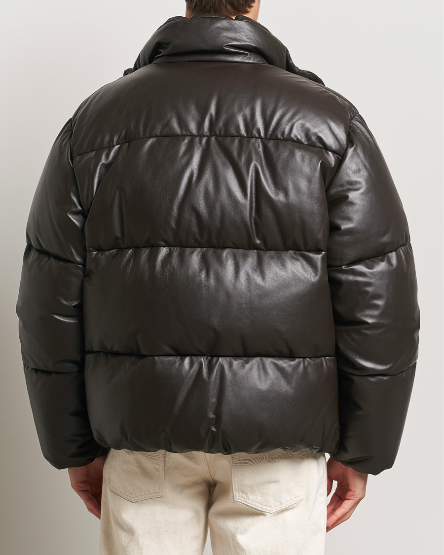 Hombres | Abrigos y chaquetas | GANT 240 Mulberry Street | Leather Down Puffer Jacket Deep Brown