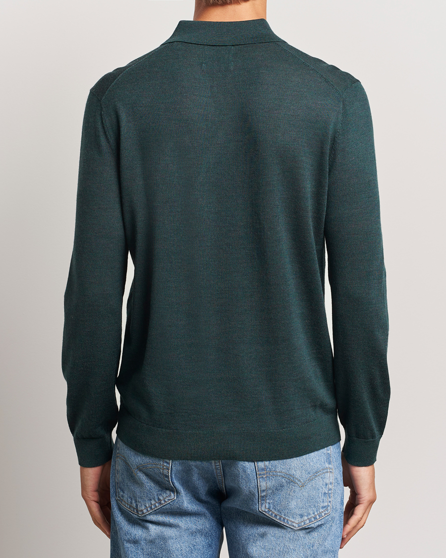 Hombres | Jerséis y prendas de punto | GANT | Extrafine Merino Wool Polo Tartan Green