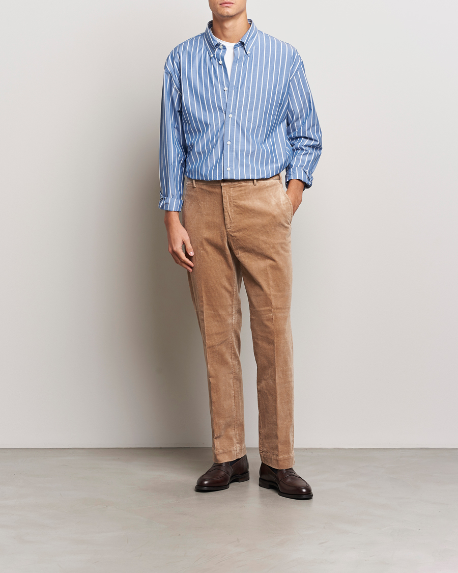 Hombres | Camisas | GANT | Rel Herigate Poplin Stripe Shirt Lapis Blue
