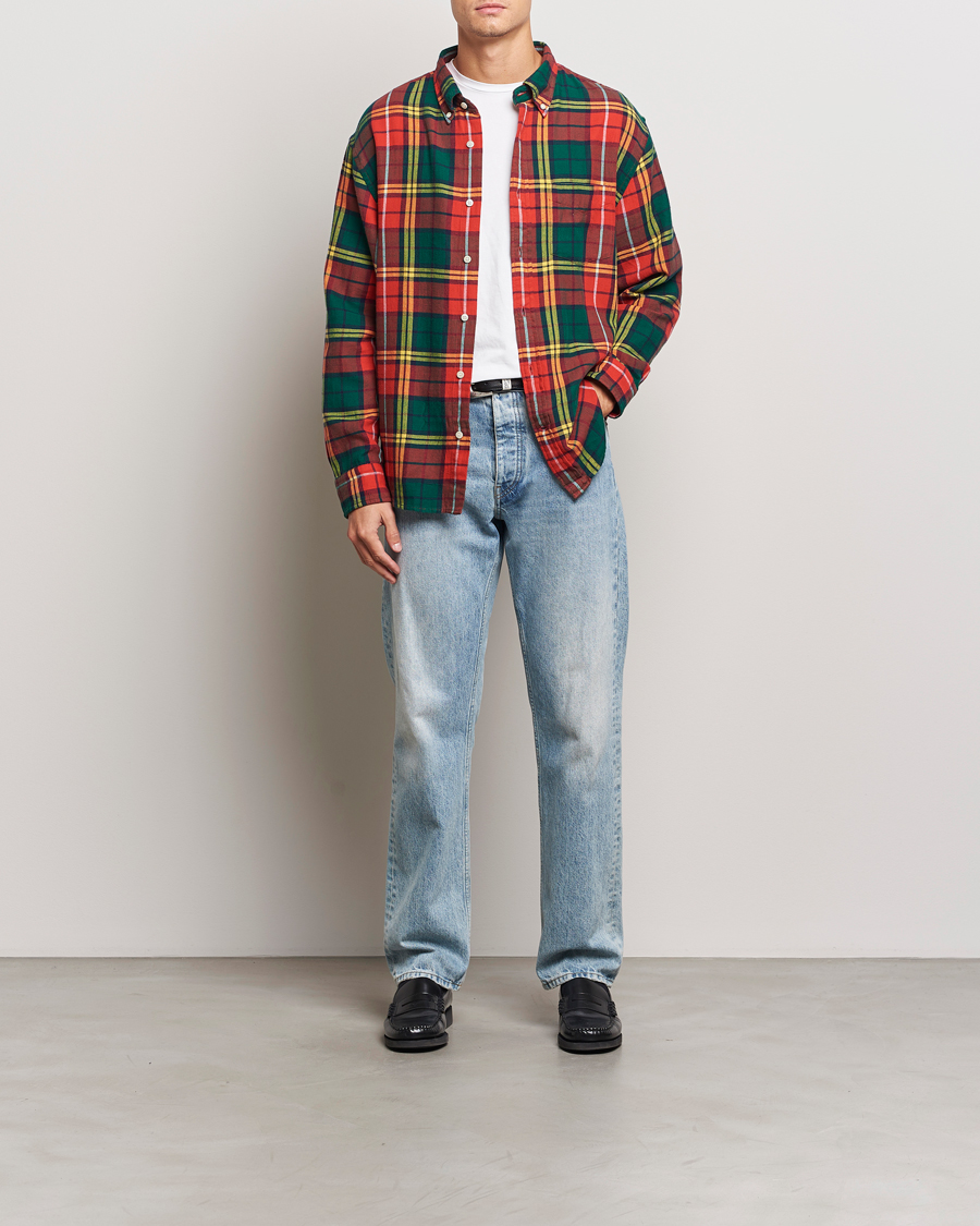 Hombres | Camisas | GANT | Rel Herigate Twill Tartan Shirt Bright Red