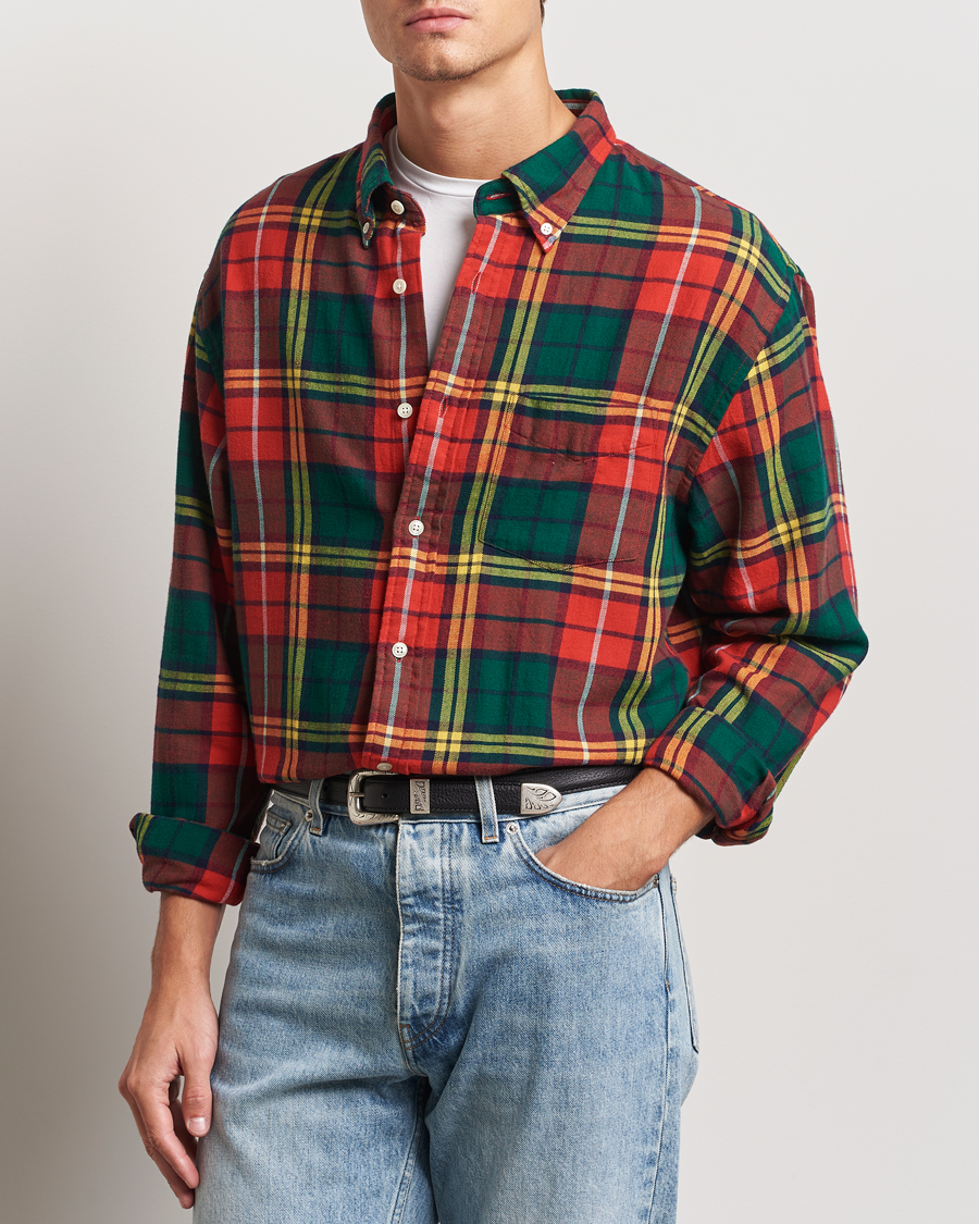 Hombres | Camisas | GANT | Rel Herigate Twill Tartan Shirt Bright Red