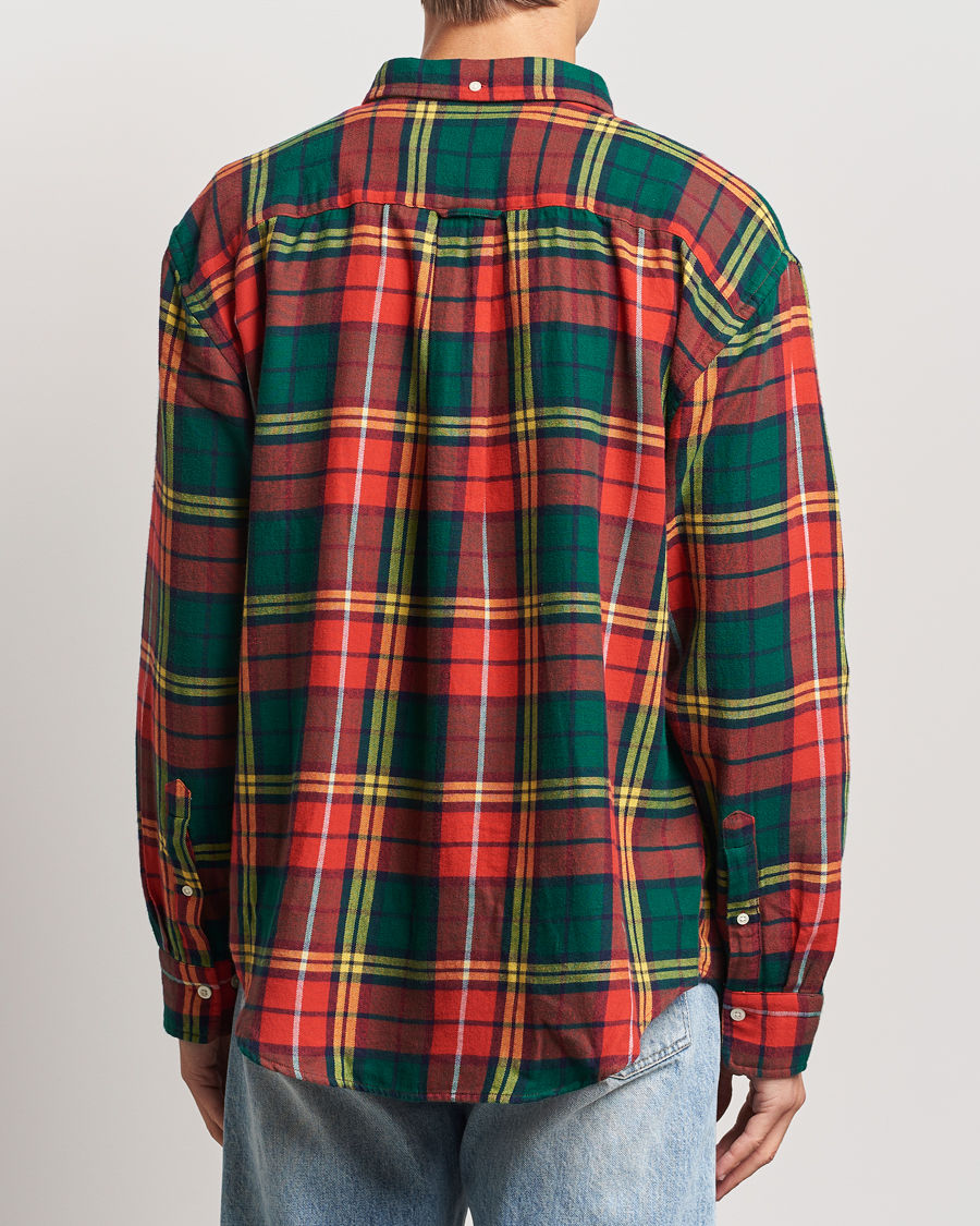 Hombres | Camisas | GANT | Rel Herigate Twill Tartan Shirt Bright Red