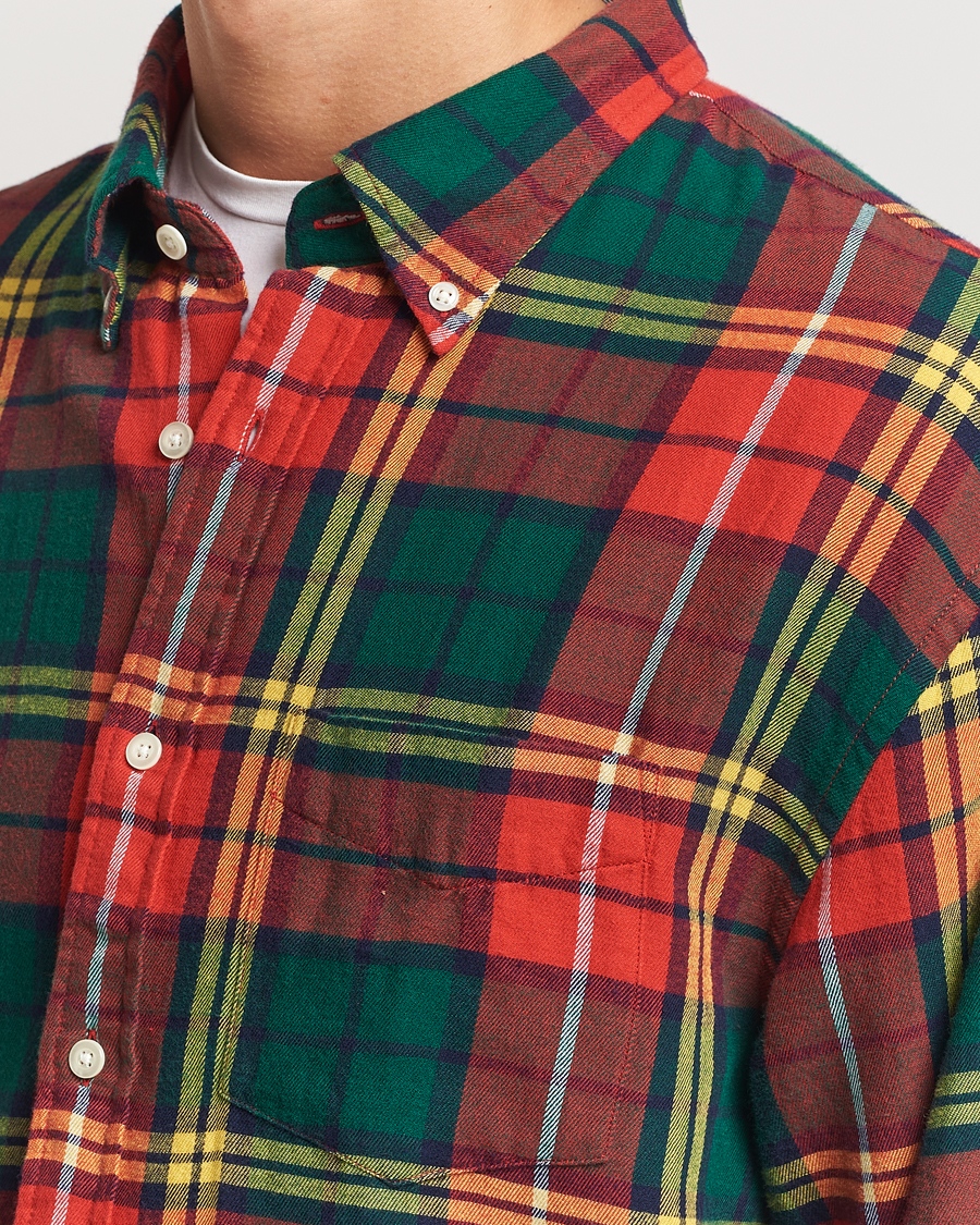 Hombres | Camisas | GANT | Rel Herigate Twill Tartan Shirt Bright Red