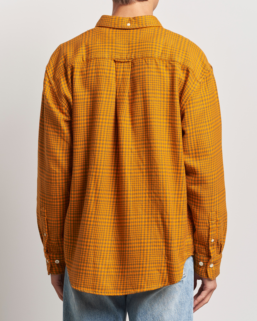 Hombres | Camisas | GANT | Rel Houndstooth Shirt Sweet Orange