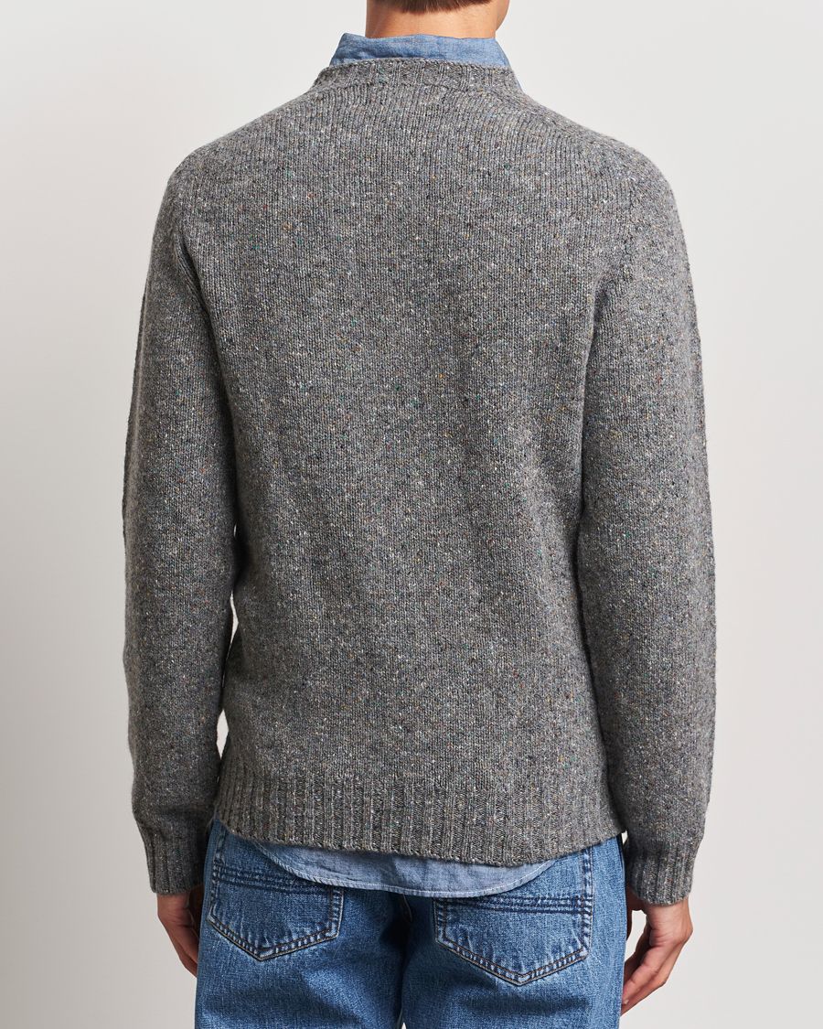 Hombres | Jerséis y prendas de punto | Harley Of Scotland | Donegal Wool Crewneck Grey