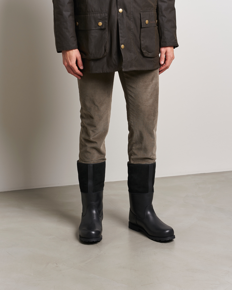 Hombres | Ludwig Reiter Maronibrater Boot Black Calf/Suede Shaft | Ludwig Reiter | Maronibrater Boot Black Calf/Suede Shaft