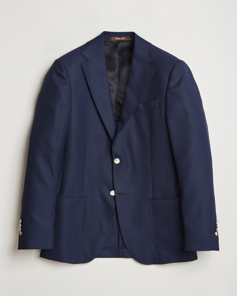 Hombres | Blazers | Morris | Heritage Wool Hopsack Club Blazer Navy