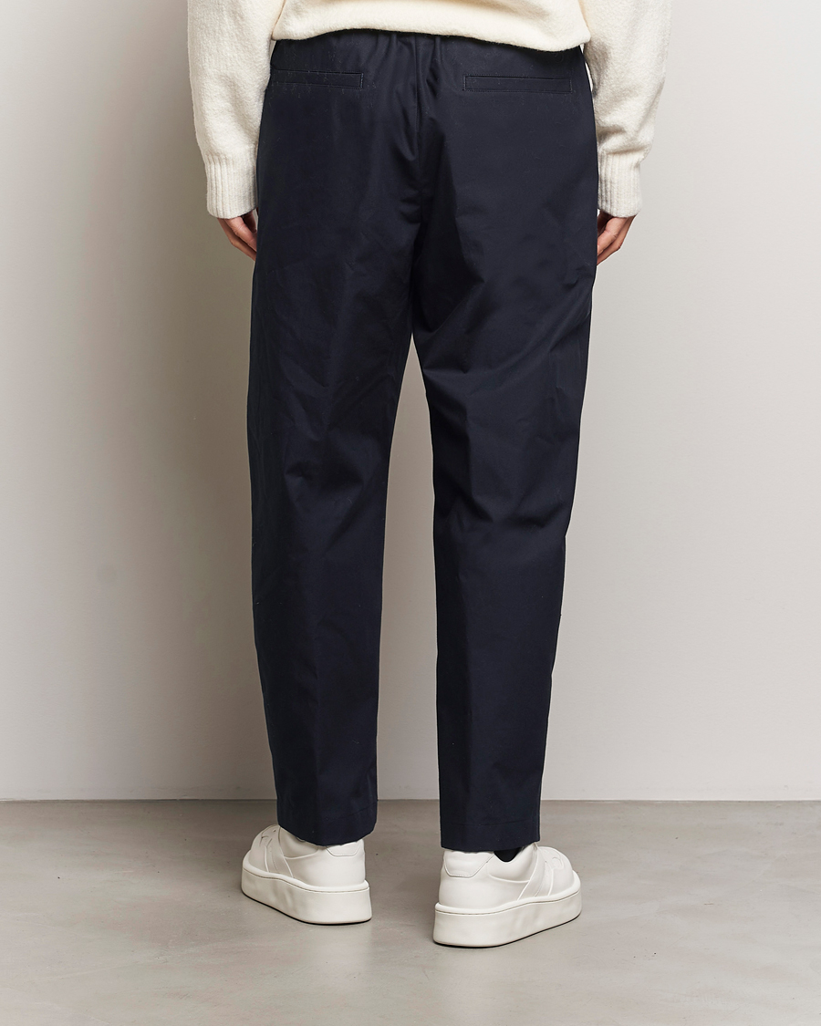 Hombres | Pantalones | Jil Sander | Water Repellent Cotton Drawstring Pants Navy