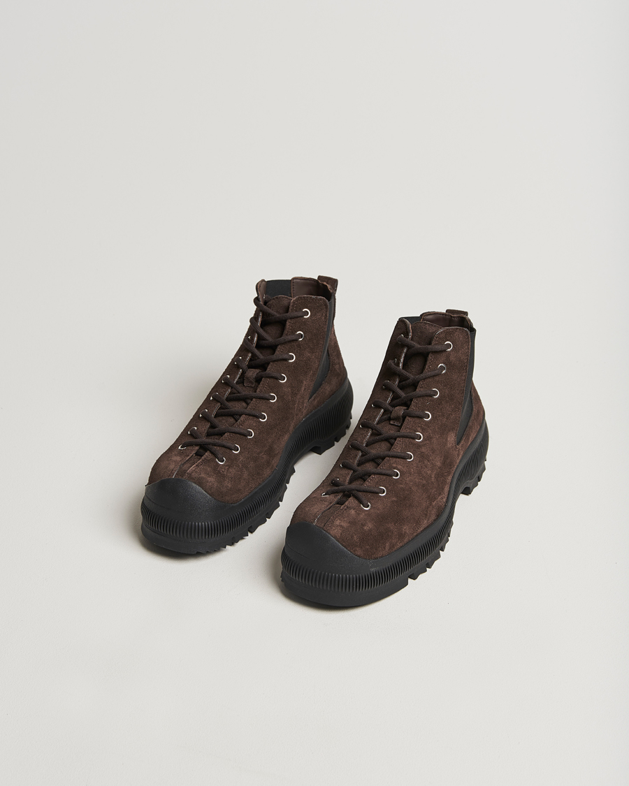 Hombres | Jil Sander Suede Ankle Boots Dark Brown | Jil Sander | Suede Ankle Boots Dark Brown
