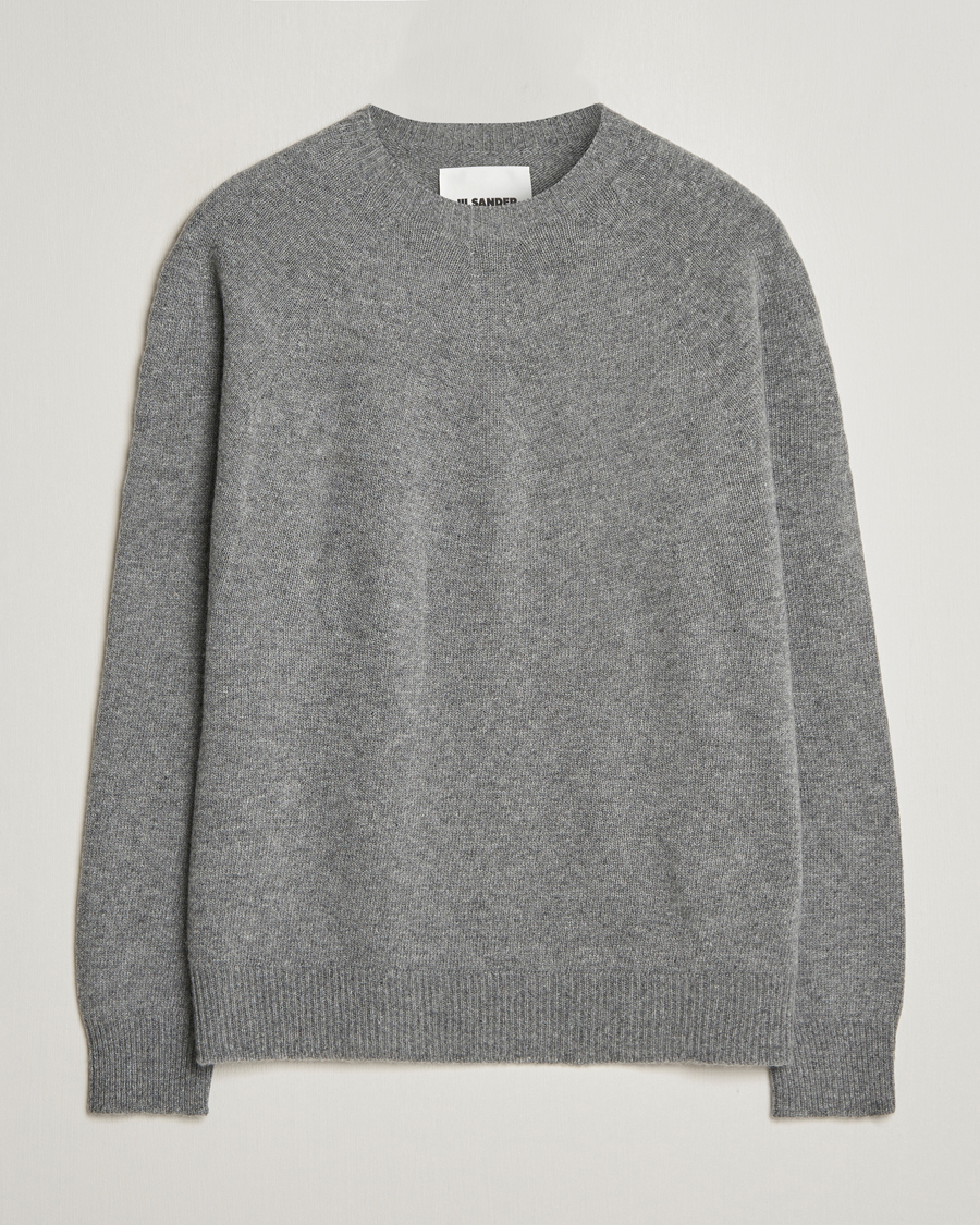Hombres | Jerséis y prendas de punto | Jil Sander | Seamless Crew Neck Sweater Grey Melange