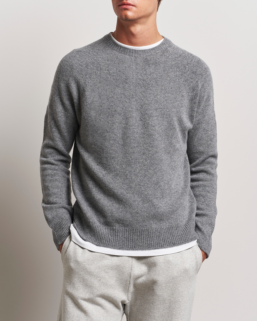 Hombres | Jerséis y prendas de punto | Jil Sander | Seamless Crew Neck Sweater Grey Melange