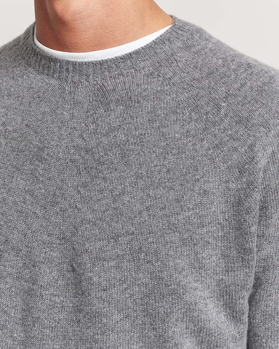 Hombres | Jerséis y prendas de punto | Jil Sander | Seamless Crew Neck Sweater Grey Melange
