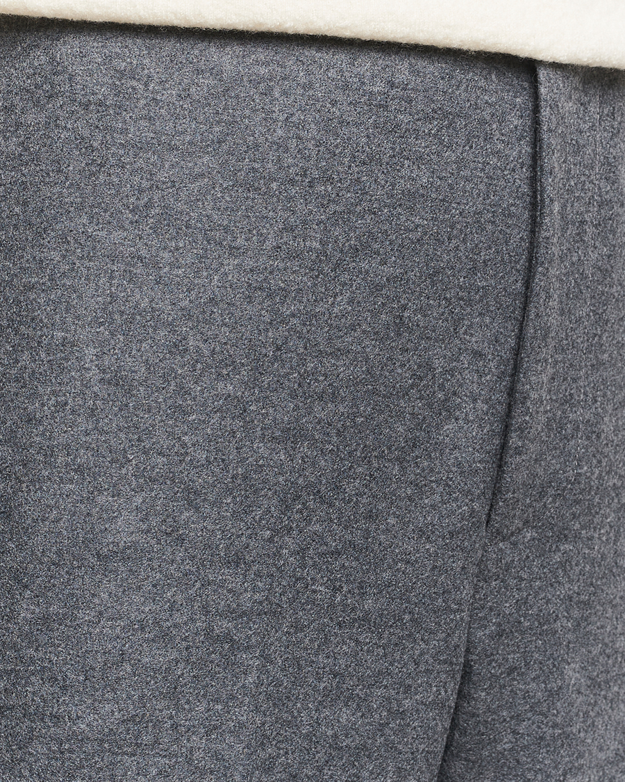 Hombres | Pantalones | Jil Sander | Wool Flannel Pants Grey Melange