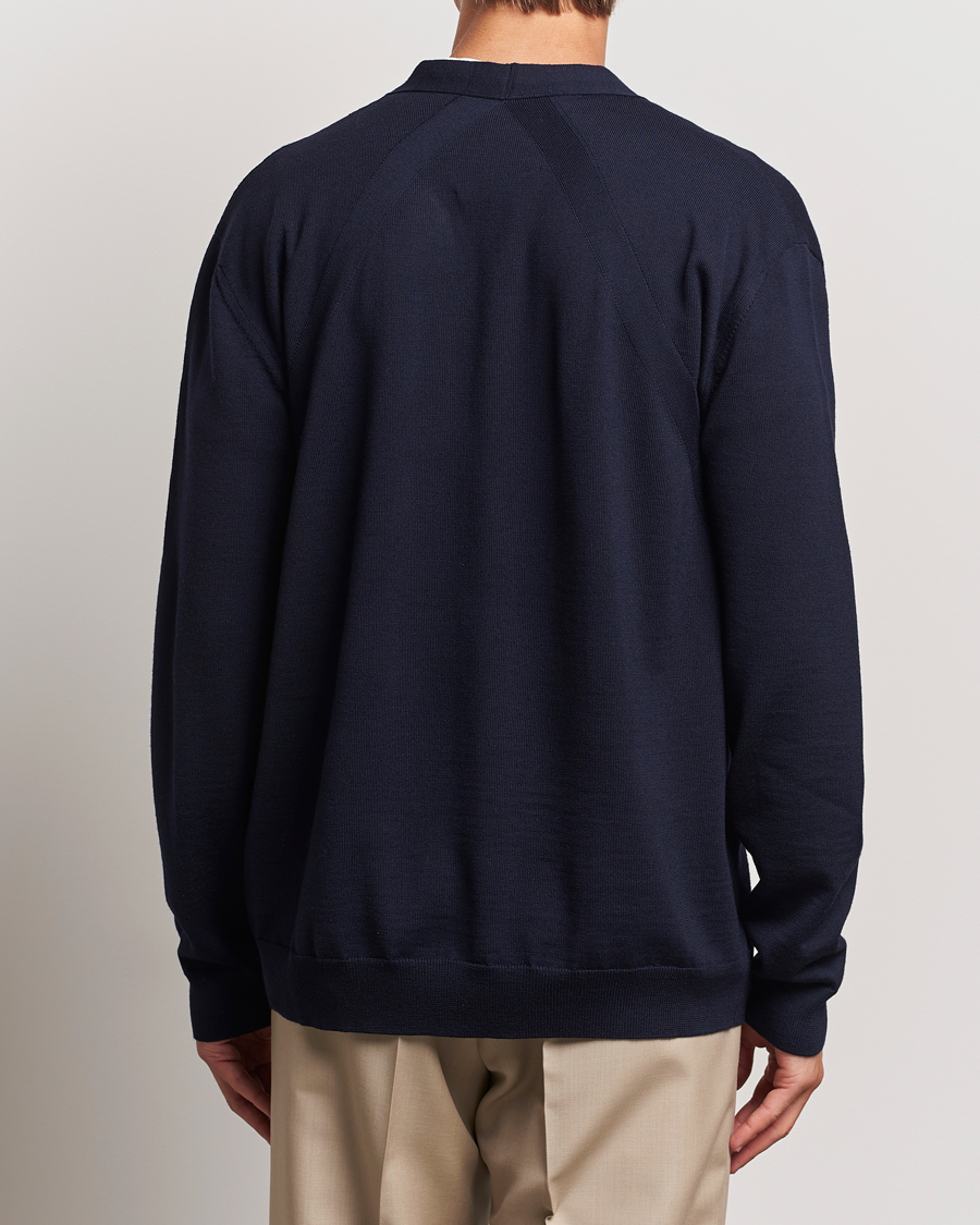Hombres | Jerséis y prendas de punto | Jil Sander | Superfine Merino Cardigan Navy