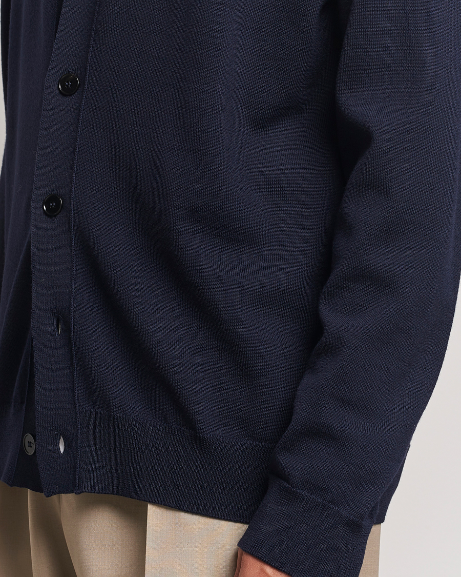Hombres | Jerséis y prendas de punto | Jil Sander | Superfine Merino Cardigan Navy