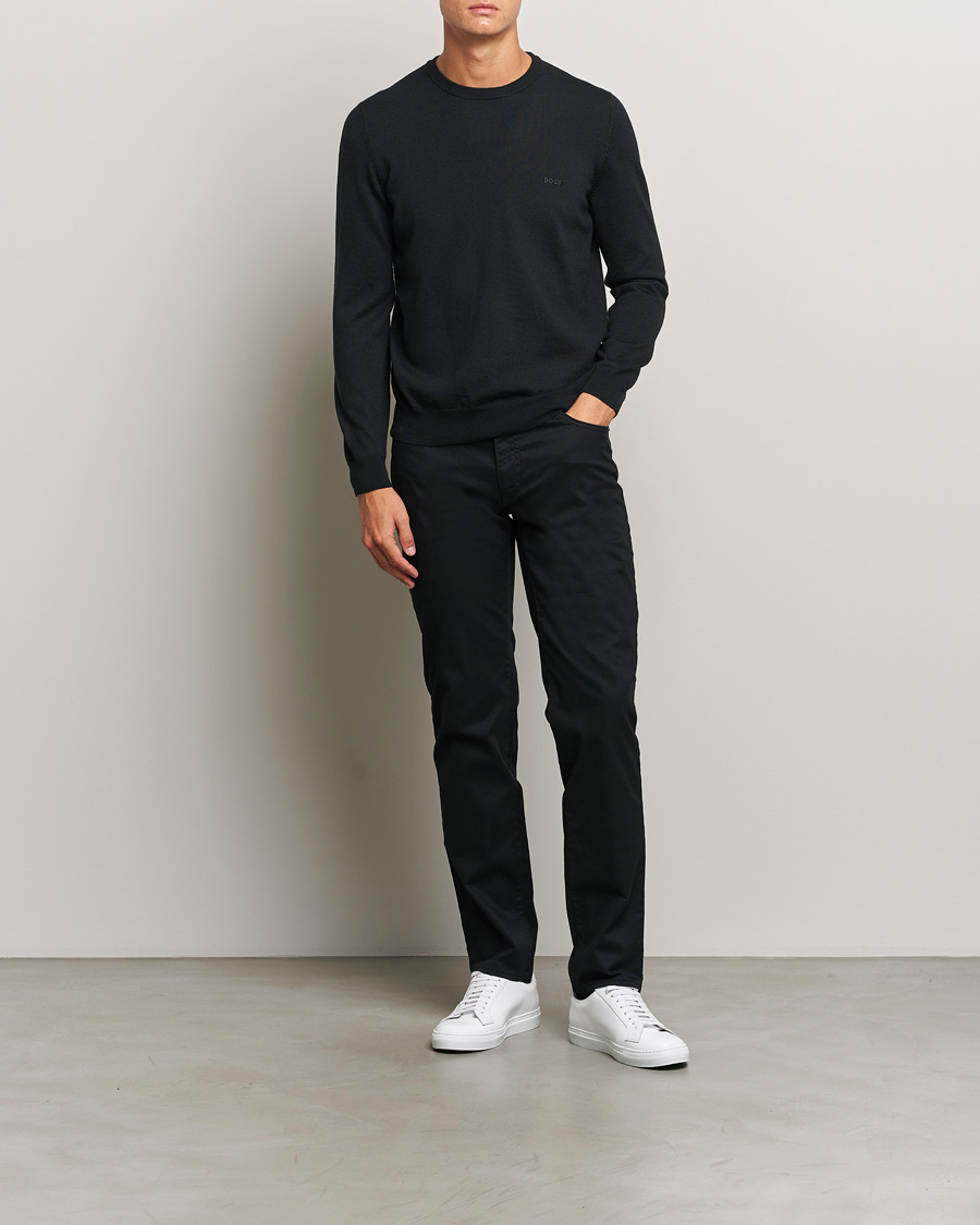 Hombres | Pantalones | Brax | Cadiz Cotton Satin 5-Pocket Pants Perma Black